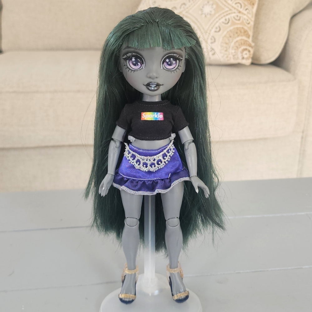 🌈 Rainbow High Shadow High Luna Madison 12" Doll Dyed Green Hair Customized